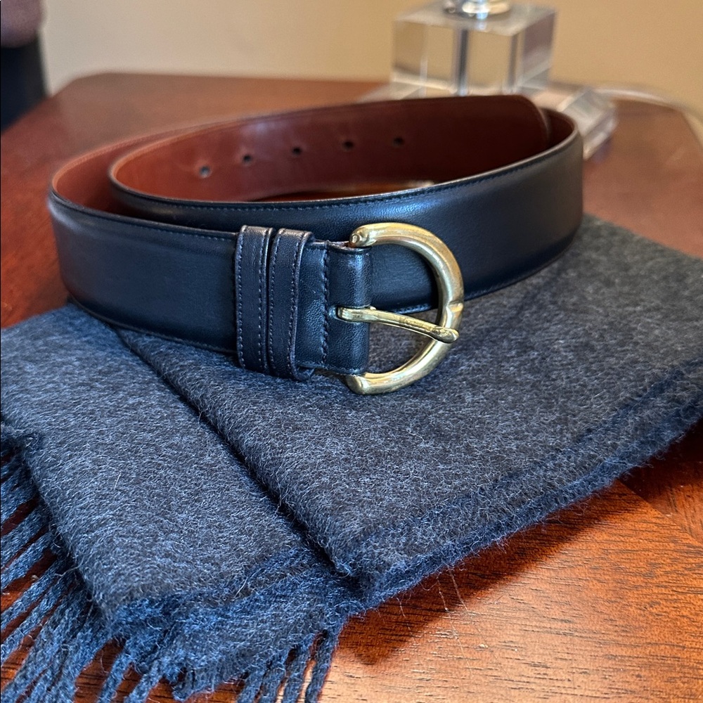 Coach EUC Vintage Black Leather Belt 8500, L - Made in USA